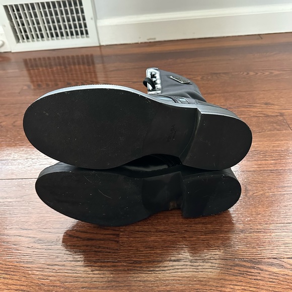 Prada Brush Leather and Renylon Boots - Picture 4 of 10